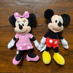 Disney Mickey & Minnie Mouse 9 Inch Plush Toys